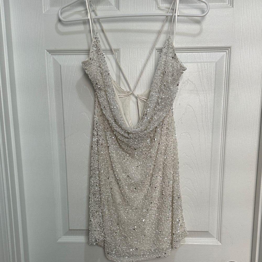 RETROFÊTE Mich Embellished Mini Dress